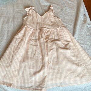 Charming Pink Striped Kids Dress